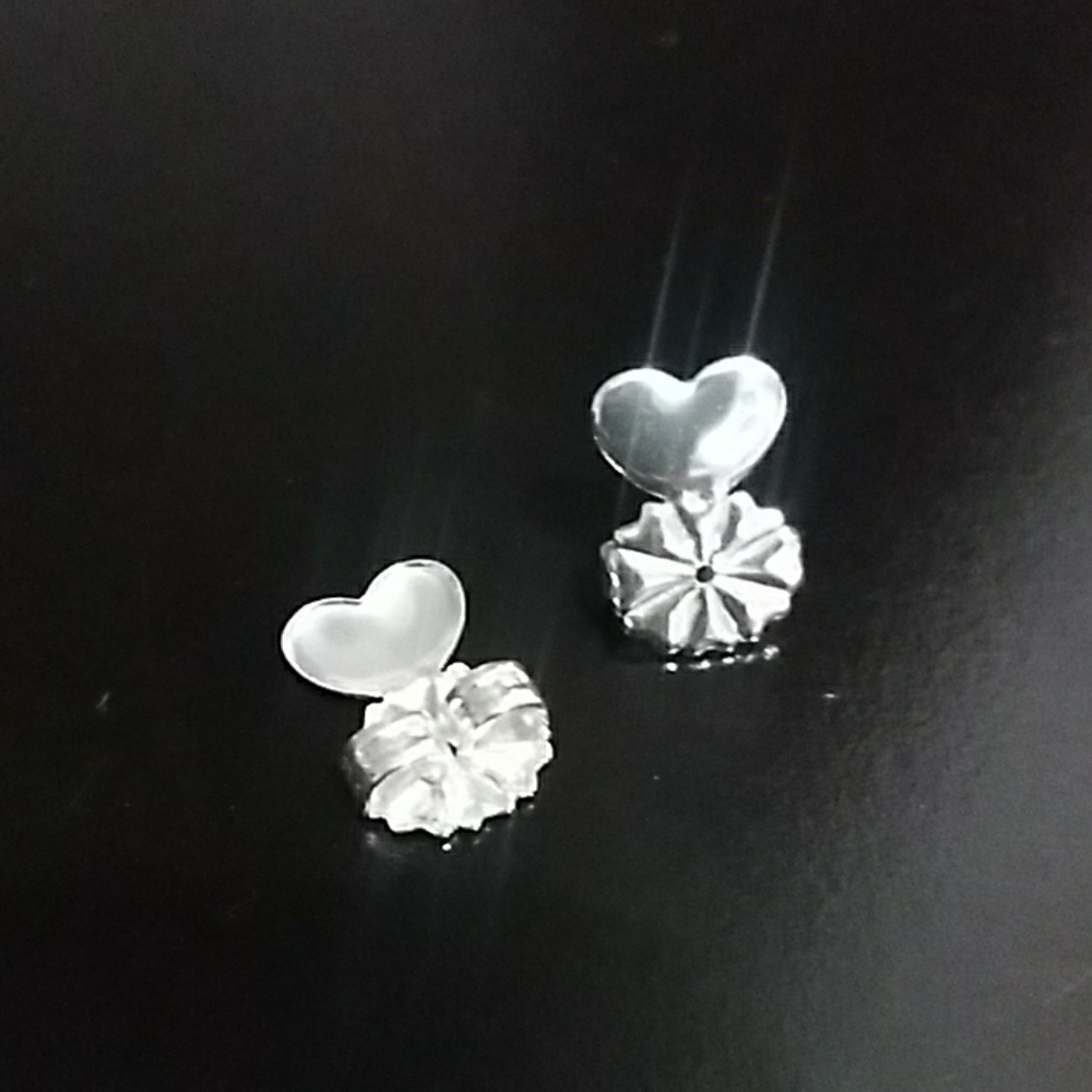 Silver back pieces for earrings